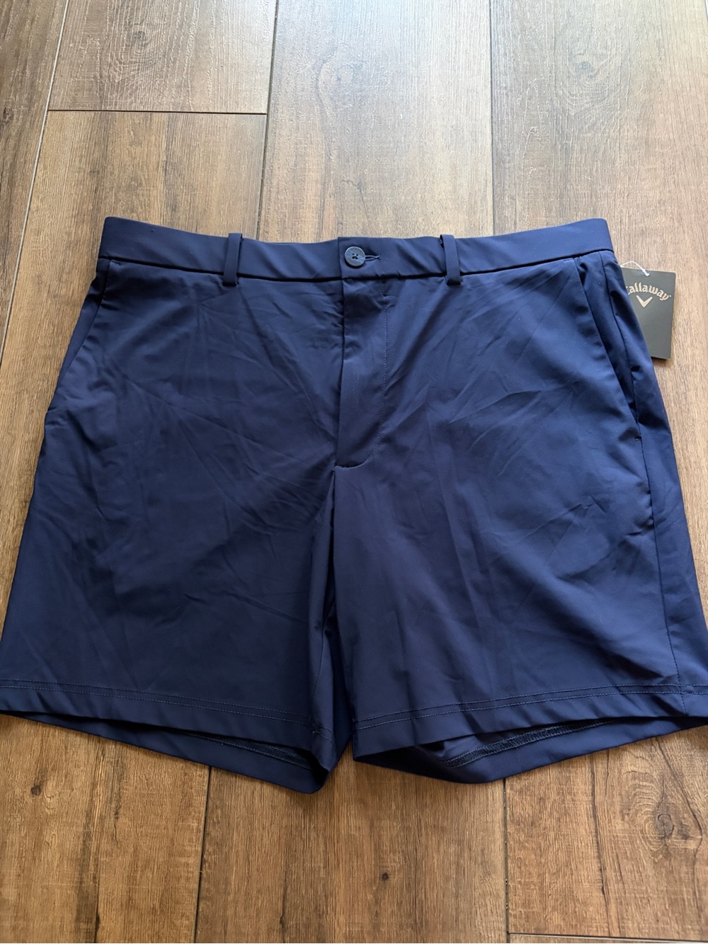 NWT Callaway Mens Golf Shorts Navy Blue 7" Inseam UPF 50 Stretch 36W